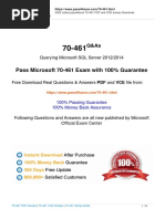 Pass Microsoft 70-461 Exam With 100% Guarantee: Querying Microsoft SQL Server 2012/2014