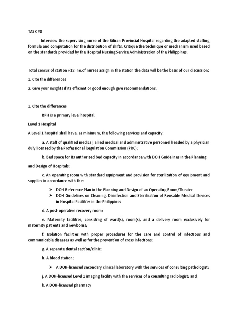 Level 1 Hospital PDF Hospital Health Care