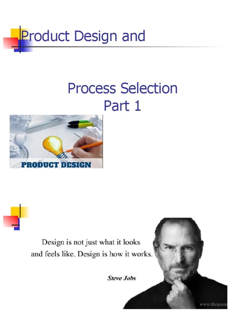 Product Design and Process Selection | PDF | Production And ...