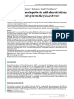 Medical Problems in Patients With Chronic Kidney Disease Undergoing Hemodialysis and Their Therapy