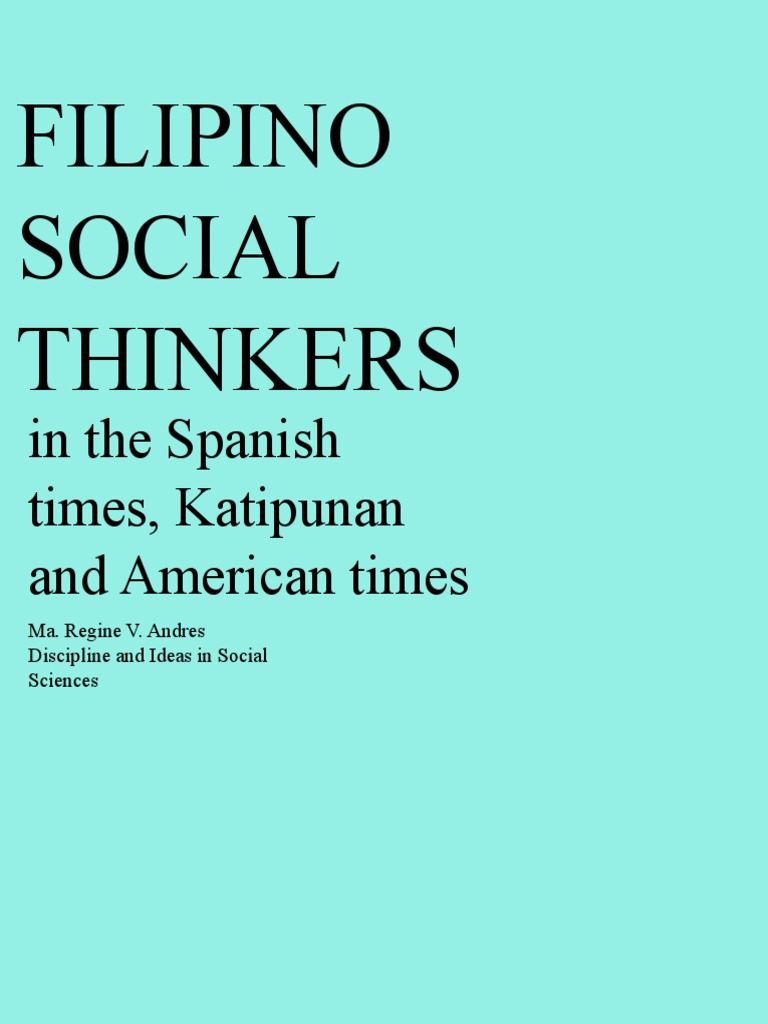 Filipino Social Thinkers PDF Philippines