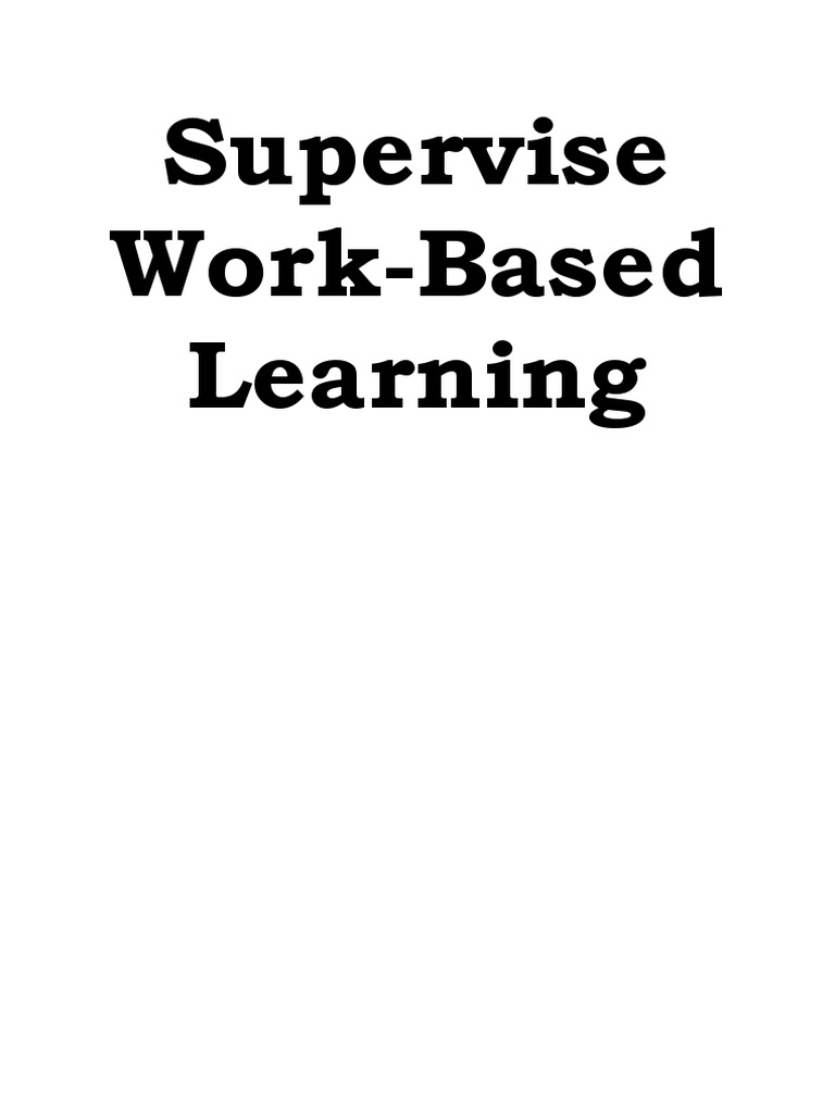 Work-Based Learning Self-Assessment Guide | PDF | Competence (Human ...