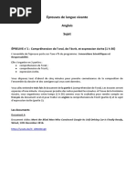 BAC - Évaluation Commune (ex-E3C) - Sujet Et Corrigé D'anglais - Niveau Terminale Générale N°1