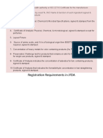 Registration Requirements in JFDA