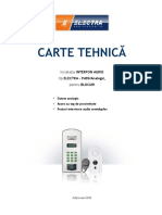 CarteTehnica AudioInterfon ELECTRA-SemiduplexAnalogic
