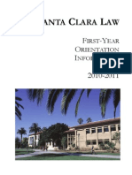 SCU LAW FIRST-YEAR ORIENTATION INFO 2010