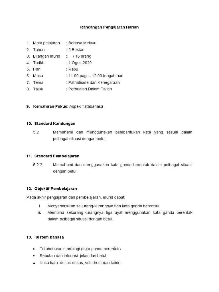 Rph Tahun 5 Bm 5 2 2 Pdf