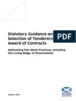 Statutory Guidance On The Selection of Tenderers and Award of Contracts