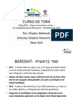 Curso de Torá: Por: Eliyahu Bayonah Director Shalom Haverim Org New York