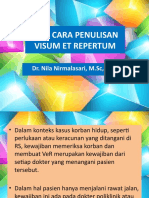 Tata Cara Penulisan Visum Mati & Hidup & Traumatologi