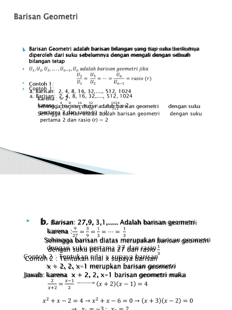 Barisan Dan Deret Geometri