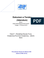 Revisi Dokumen E-Tender Paket F - BP Cengkareng PAM JAYA