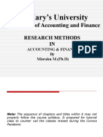 St. Mary's University: Department of Accounting and Finance