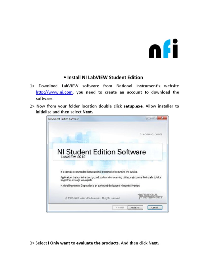 Install Ni Labview Student Edition | PDF | Installation (Computer ...