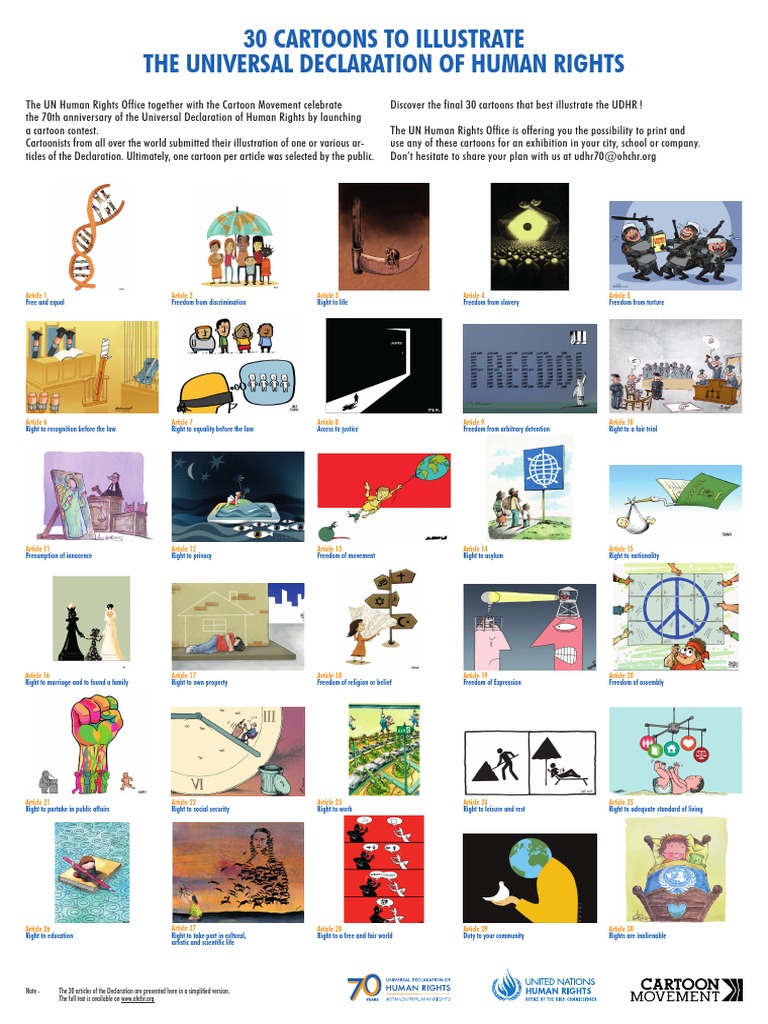 30 Cartoons UDHR - Humor Gráfico Sobre Los Derechos Humanos | PDF ...