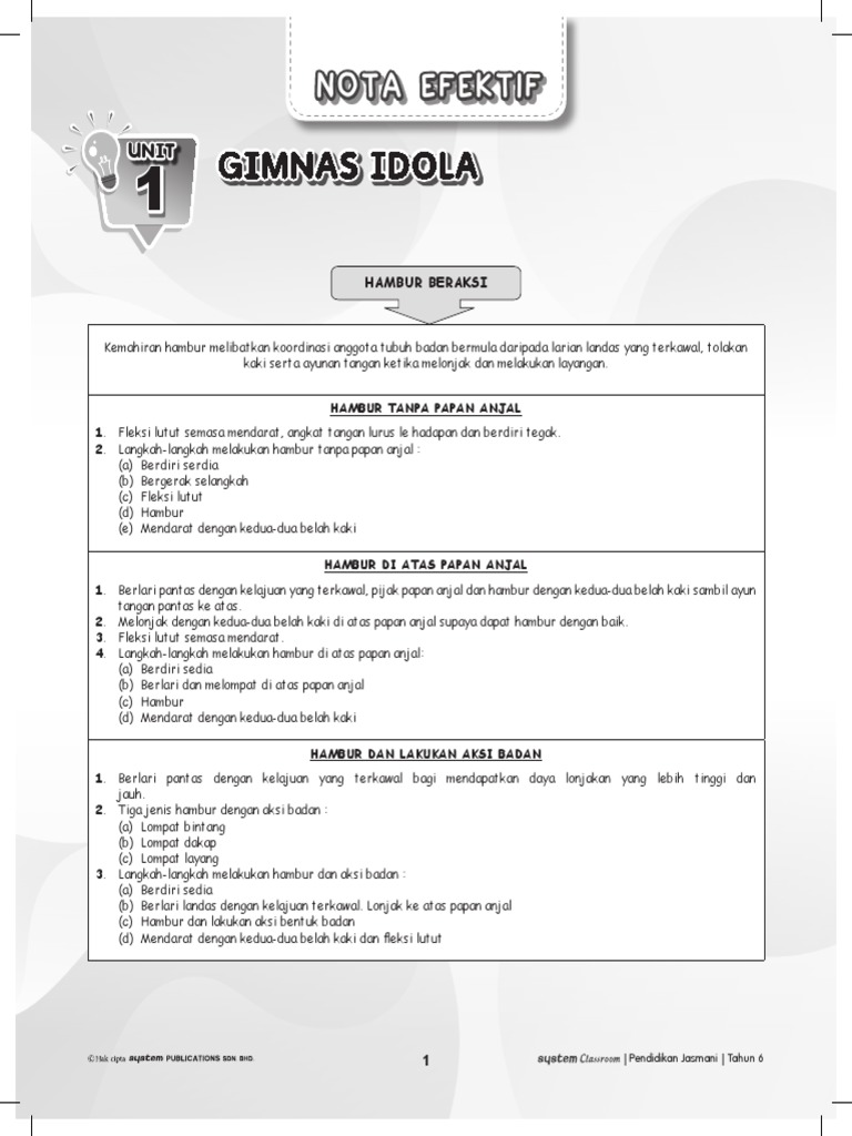 Gymnastics Techniques and Safety Precautions PDF