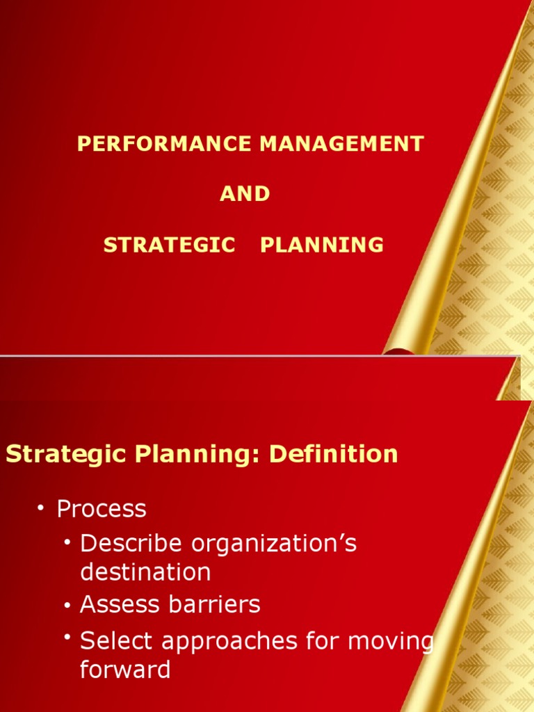 Chapter 3 - Performance Management and Strategic Planning | PDF ...
