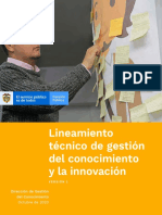 Lineamiento Técnico de Gestión Del Conocimiento y La Innovación - Versión 1 - Octubre 2020