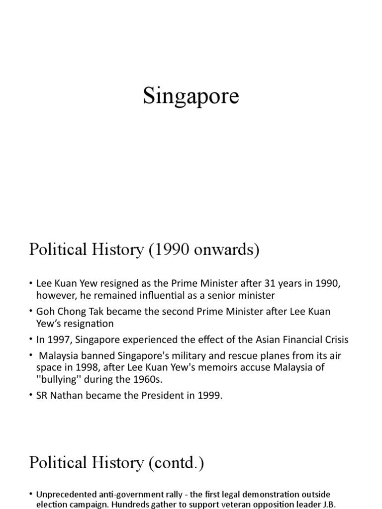 Singapore's Political and Economic History | PDF | Singapore | World ...