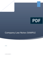 Company Law Notes Sample