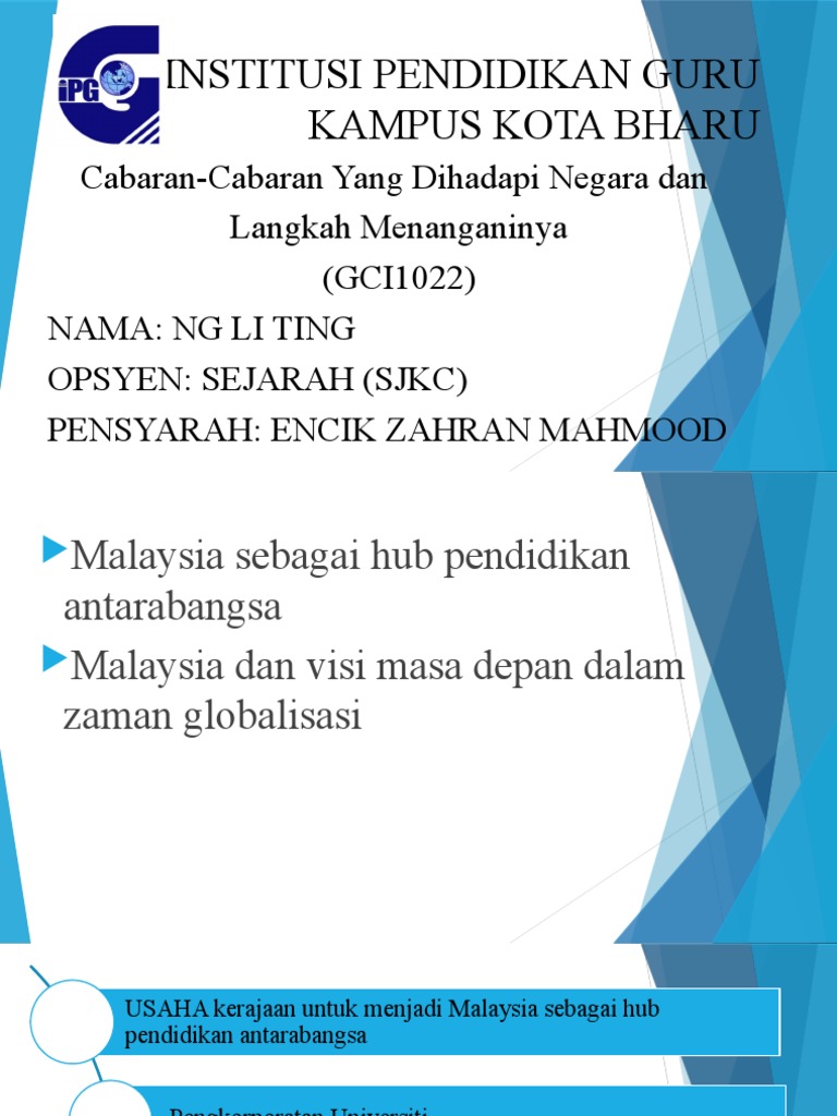 Topik 5.4 _ Malaysia Sebagai Hub Prndidikan Antarabangsa, Malaysia Dan