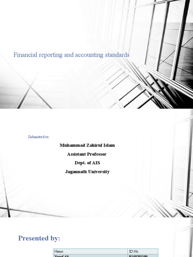 Financial Reporting and Accounting Standards | PDF | Financial ...