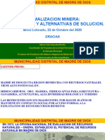 Formalizacion Minera, PROBLEMATICA Y ALTERNATIVAS DE SOLUCION en Madre de Dios 2020-10-23