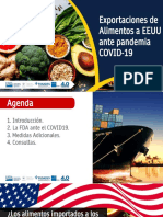 Exportaciones de Alimentos A EEUU Ante Pandemia COVID-19