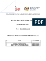 Politeknik Sultan Salahuddin Abdul Aziz Shah: N O Name No - Matrix