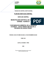 Tarea Del Plan de La Visita de Control A La Quebrada Cocheros