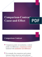 Comparison-Contrast and Cause-And-Effect