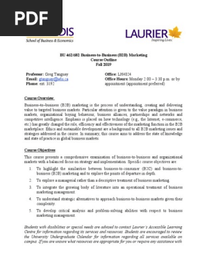 BU 462 682 Course Outline Fall 2019 GT
