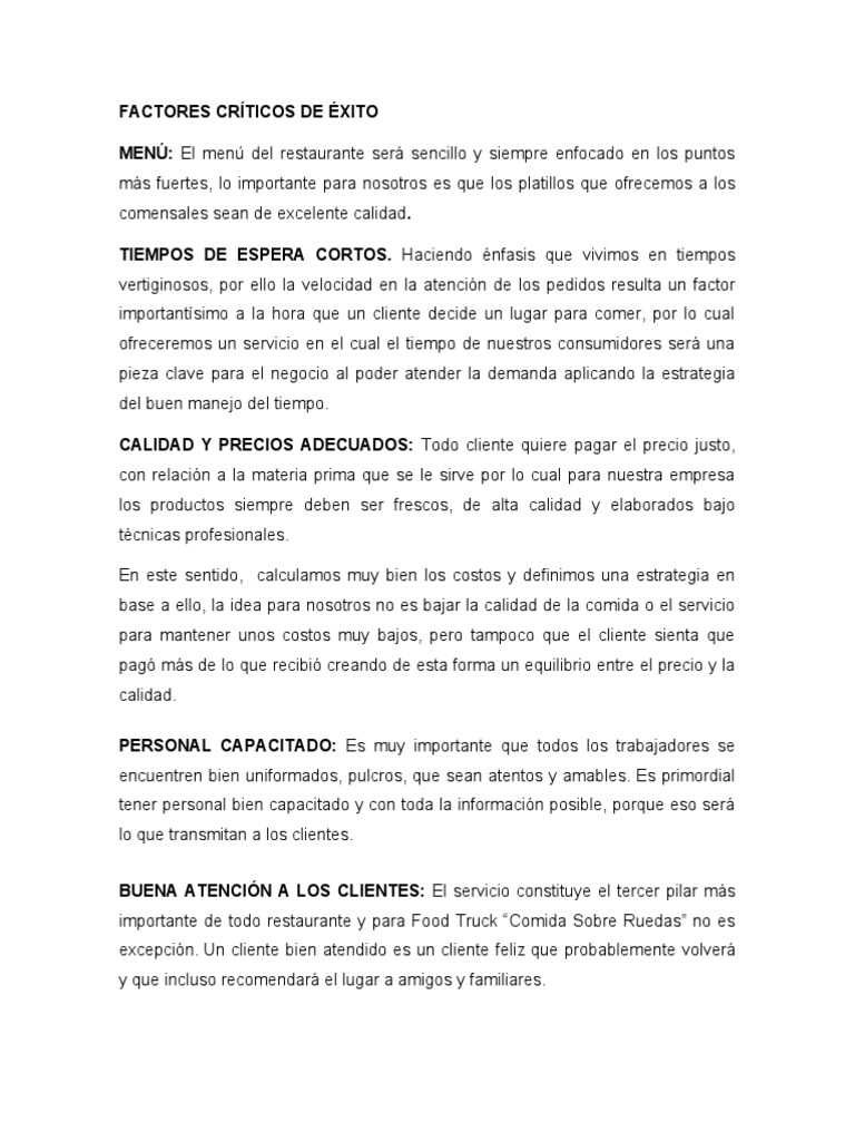Factores Clave para el Éxito Empresarial | PDF