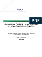 Chirurgie de Lobesite - Prise en Charge Pre Et Postoperatoire Du Patient - Serie de Criteres de Qualite