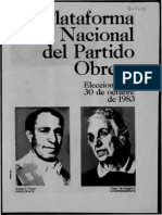 Partido Obrero, Plataforma Nacional Para Las Elecciones Del 30 de Octubre de 1983