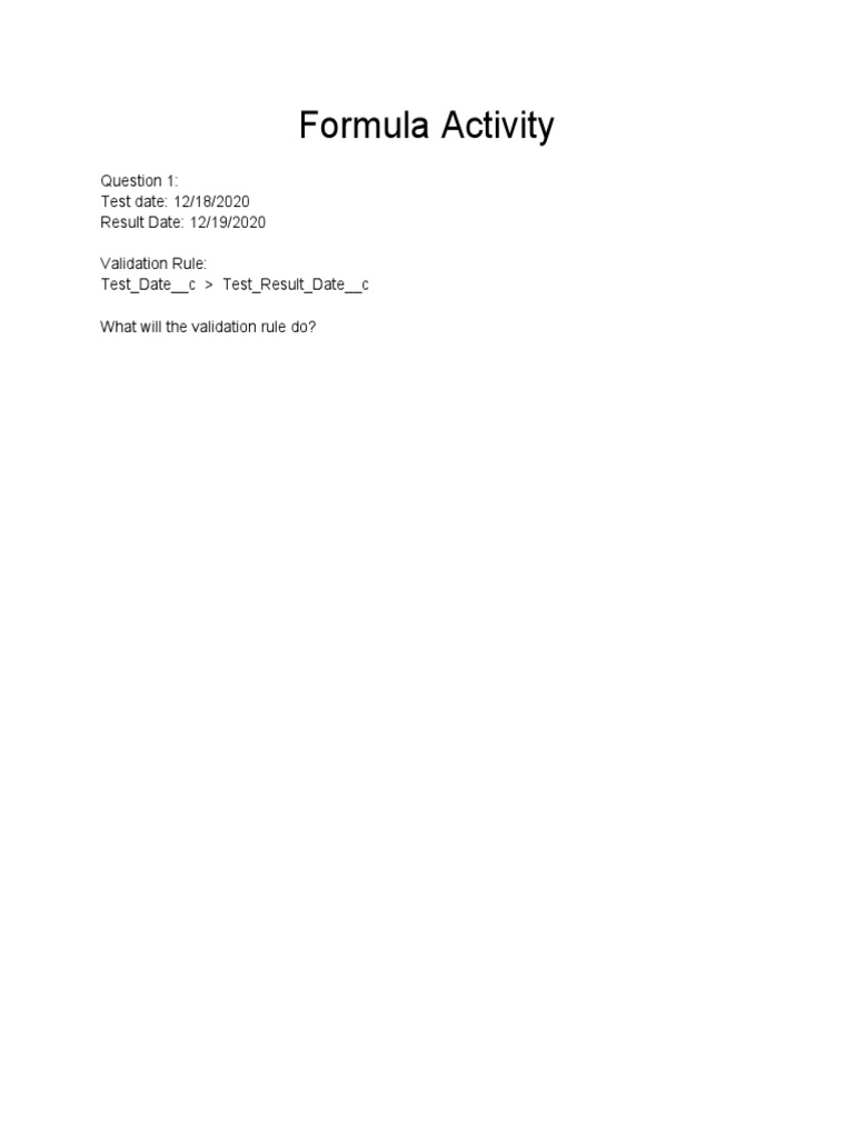 Formula Activity | PDF | Self-Improvement | Wellness