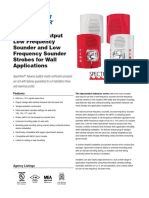 Selectable-Output Low Frequency Sounder and Low Frequency Sounder Strobes For Wall Applications