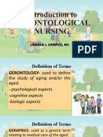 Introduction To Gerontological Nursing: - Jerald I. Corpuz, RN