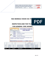 Ras Markaz Crude Oil Park Inspection and Test Plan For General Civil Works