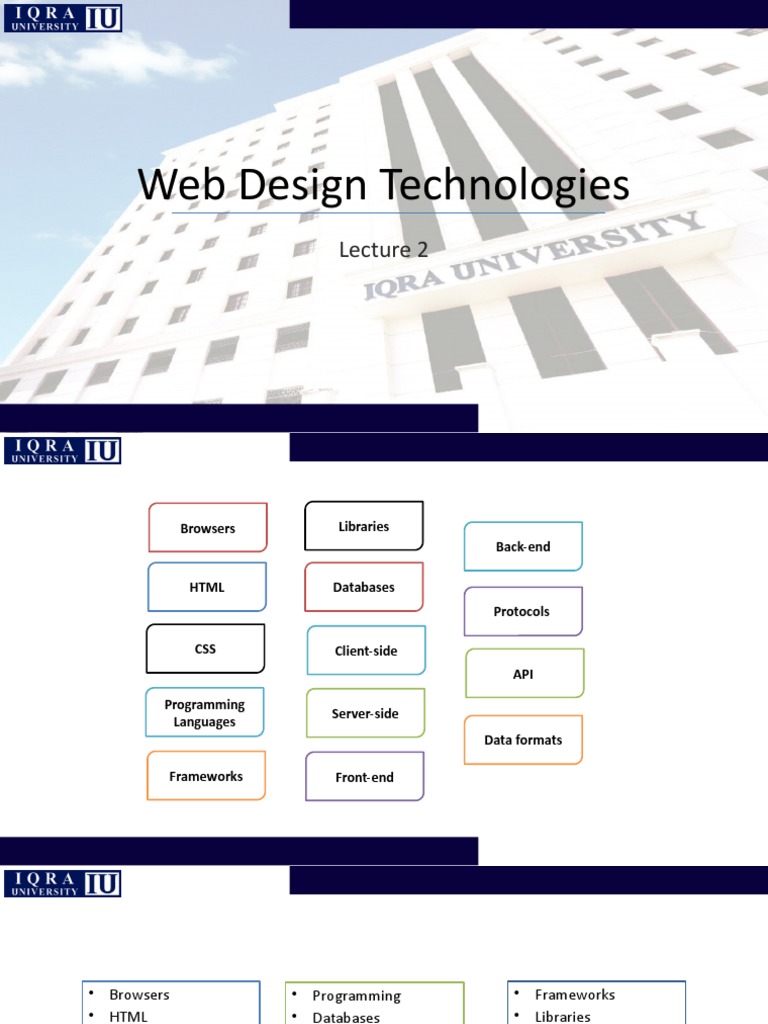 Web Design Technologies | PDF | Web Design | World Wide Web