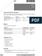 Chlorine HR PP M111 0.1 - 8 MG/L CL CL8 DPD: Instrument Specific Information