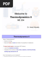 Welcome To Thermodynamics II: Dr. Awad Alquaity