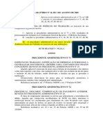 Aprovação de precedentes administrativos e cancelamento de outros