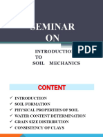 Seminar ON: TO Soil Mechanics