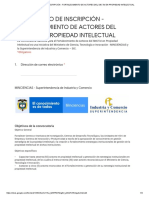 Formulario de Inscripcion - Convocatoria Fortalecimientos de Actores en Propiedad Intelectual