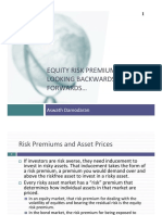 Equity Risk Premiums: Looking Backwards and Forwards