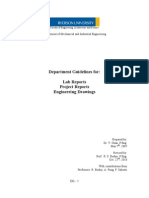 Department Guidelines For: Lab Reports Project Reports Engineering Drawings