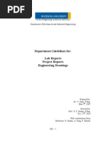 Department Guidelines For: Lab Reports Project Reports Engineering Drawings