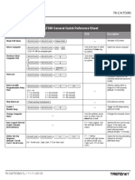 TK-CAT508 General Quick Reference Sheet