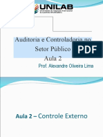 Slides Semestre - Auditoria e Controladoria - Aula 2 - Controle Externo